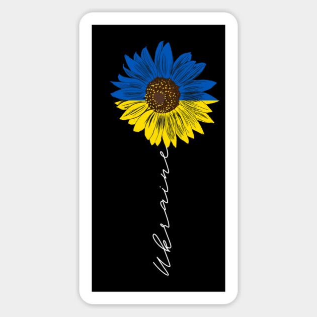 Sunflower I Stand With Ukraine Magnet by Creatifly Graphic Tees