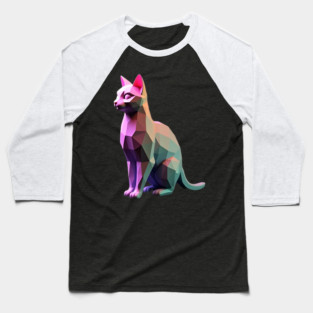 Pixel Cat 3D Baseball T-Shirt