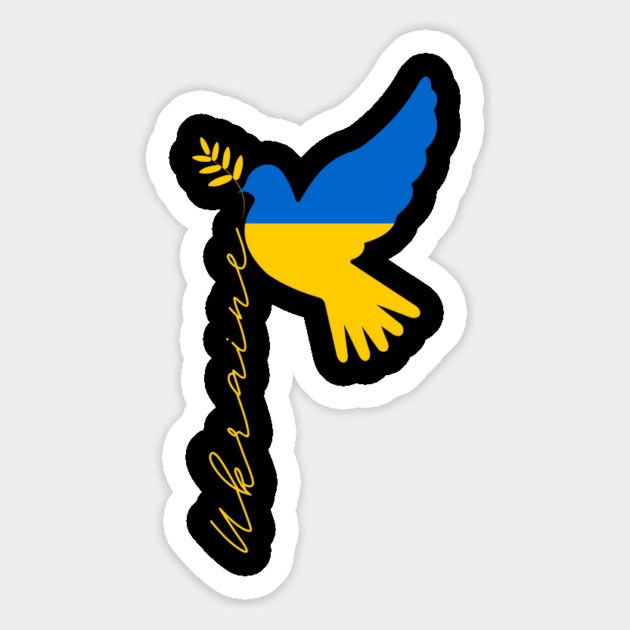 Dove Of Peace I Stand With Ukraine Magnet by Creatifly Graphic Tees