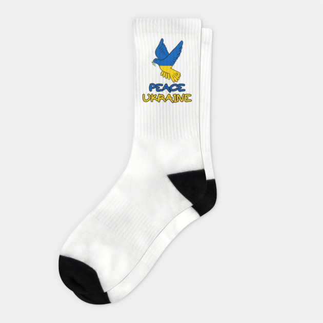 Peace Ukraine Socks by Creatifly Graphic Tees