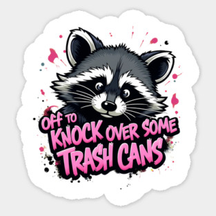 Raccoon's favorite past time Sticker