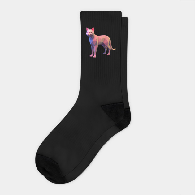 3D Pixel Cat Art Socks by animegirlnft