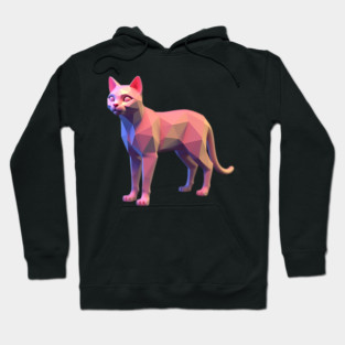 3D Pixel Cat Art Hoodie