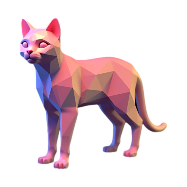 3D Pixel Cat Art by animegirlnft