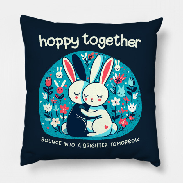 HOPPY TOGETHER Pillow by Fabrik