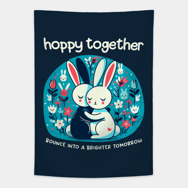 HOPPY TOGETHER Tapestry by Fabrik