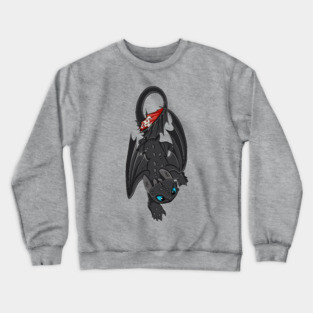 Toothless crawling, cute character how to train your dragon Crewneck Sweatshirt