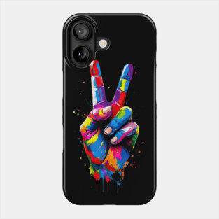 Graffiti Peace: Urban Pop Art Vibes Phone Case