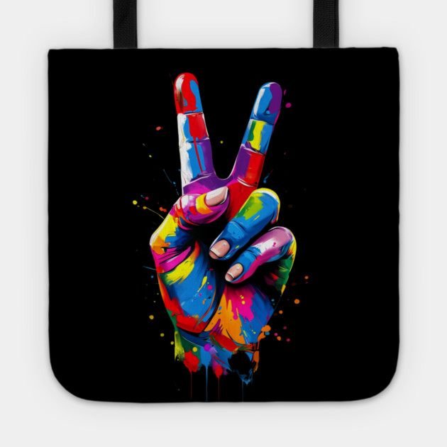 Graffiti Peace: Urban Pop Art Vibes Tote by Steve