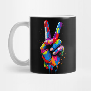 Graffiti Peace: Urban Pop Art Vibes Mug