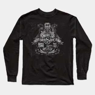American Moonshine Vintage Whiskey Label Long Sleeve T-Shirt