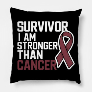 Survivor I'm Stronger Than Oral Head & Neck Cancer Survivor Pillow