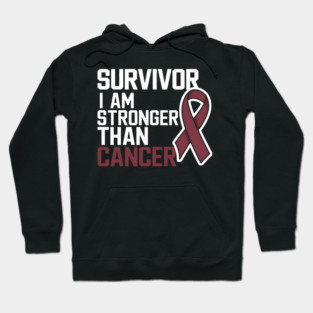 Survivor I'm Stronger Than Oral Head & Neck Cancer Survivor Hoodie