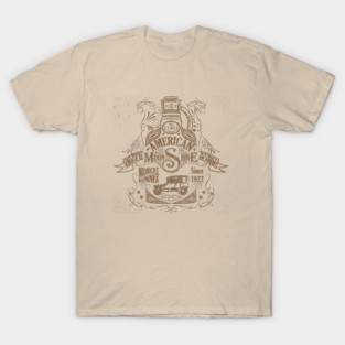 American Moonshine Vintage Whiskey Label T-Shirt