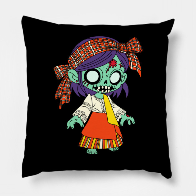 Cute Filipino Zombie Pillow by H. R. Sinclair