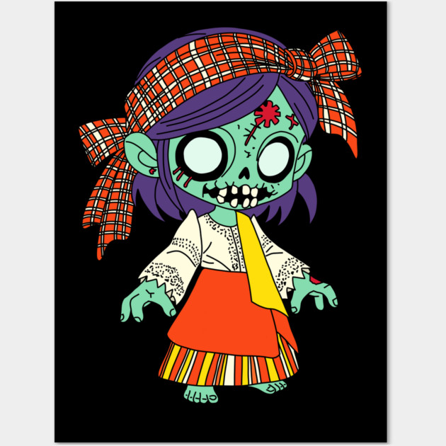 Cute Filipino Zombie Wall Art by H. R. Sinclair