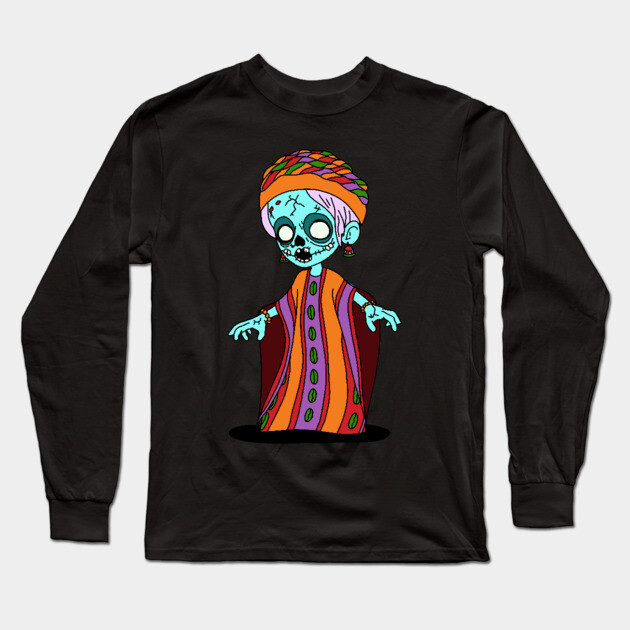 Cute Malian Zombie Long Sleeve T-Shirt by H. R. Sinclair