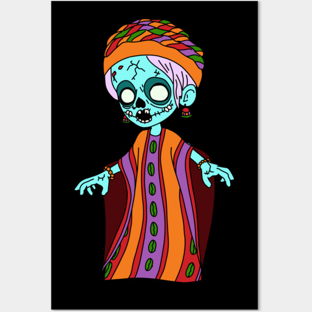 Cute Malian Zombie Wall Art by H. R. Sinclair
