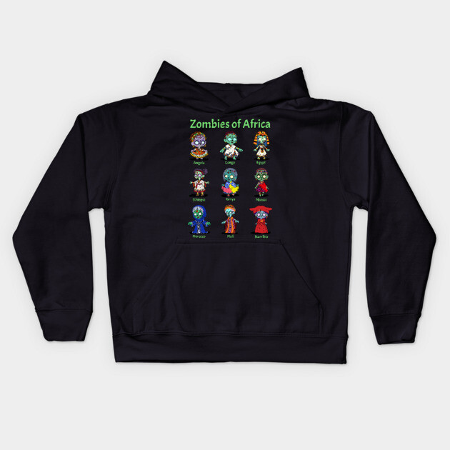 Zombies of Africa Kids Hoodie by H. R. Sinclair