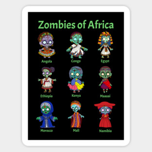 Zombies of Africa Sticker