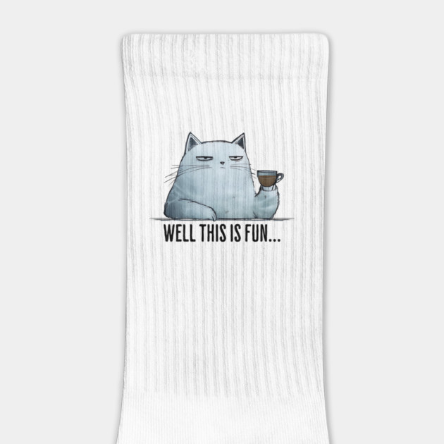 Well this is fun... snarky sarcastic cat having coffee by Luxinda