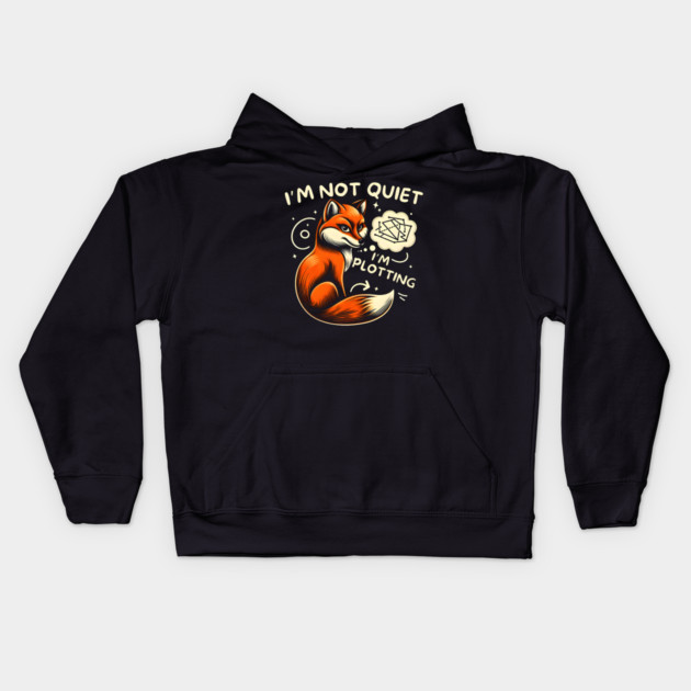 Plotting Fox - Funny & Clever Kids Hoodie by MakerMind8.2