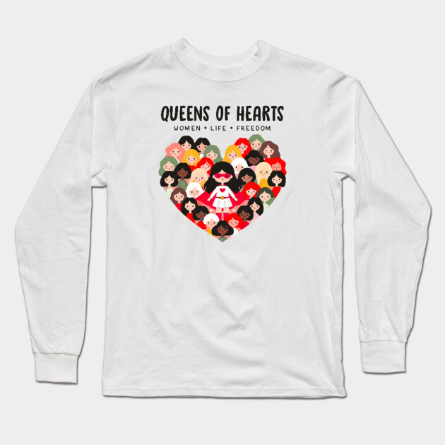 QUEENS OF HEARTS Long Sleeve T-Shirt by Fabrik