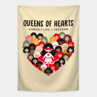 QUEENS OF HEARTS Tapestry