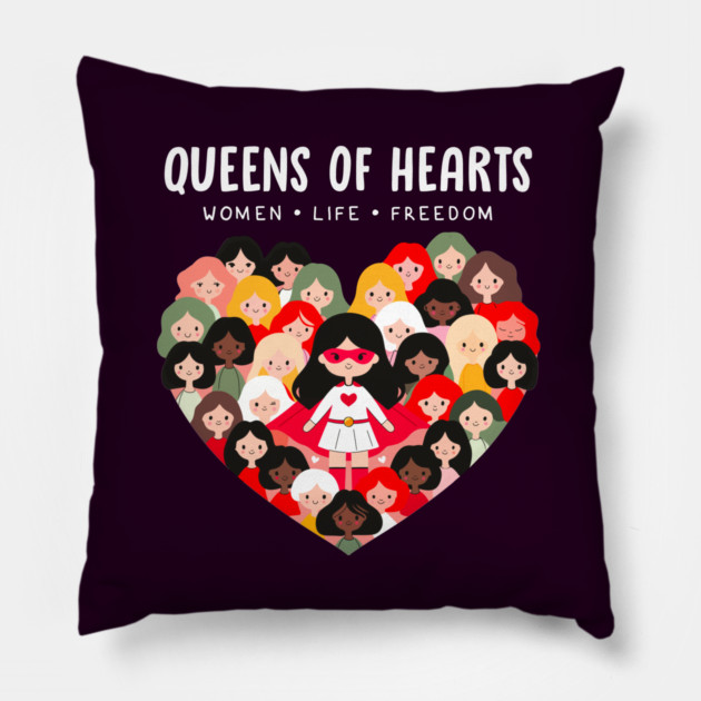 QUEENS OF HEARTS Pillow by Fabrik