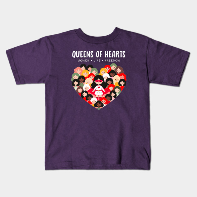 QUEENS OF HEARTS Kids T-Shirt by Fabrik