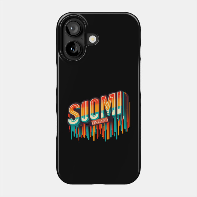 Suomi Retro Vibes: A Bold Twist on Classic Finnish Design Phone Case by Ben's Store 1