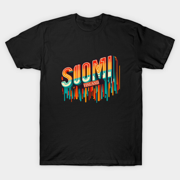 Suomi Retro Vibes: A Bold Twist on Classic Finnish Design T-Shirt by Ben's Store 1