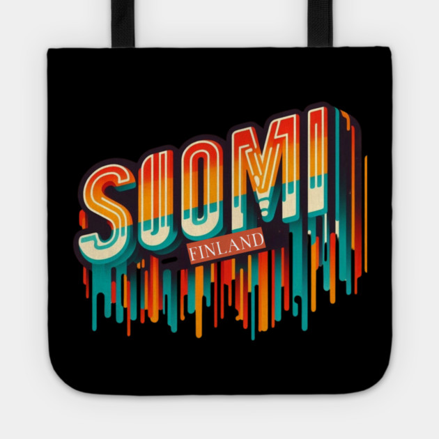 Suomi Retro Vibes: A Bold Twist on Classic Finnish Design Tote by Ben's Store 1