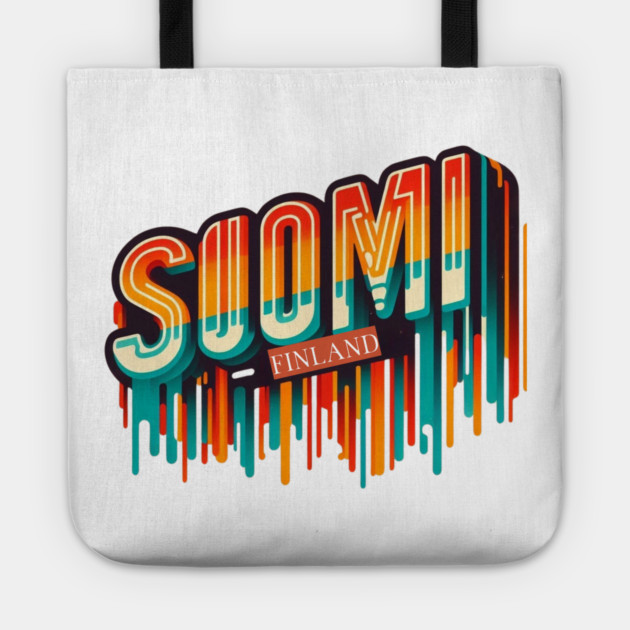 Suomi Retro Vibes: A Bold Twist on Classic Finnish Design Tote by Ben's Store 1