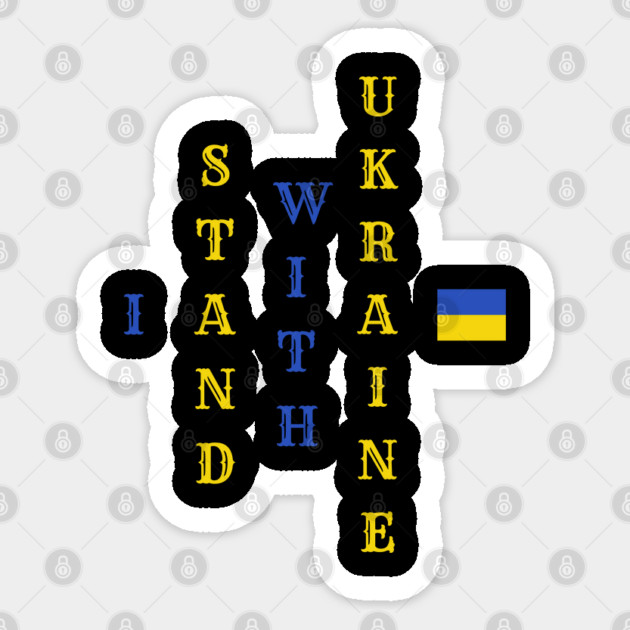 I Stand With Ukraine Sticker by Creatifly Graphic Tees