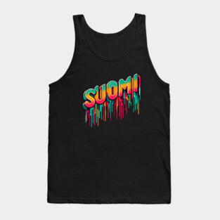 Suomi-Finland Retro Nostalgic Vintage Tank Top