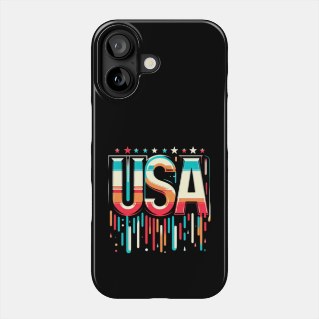 USA Retro Revival: A Bold Tribute to American Style Phone Case by Ben's Store 1