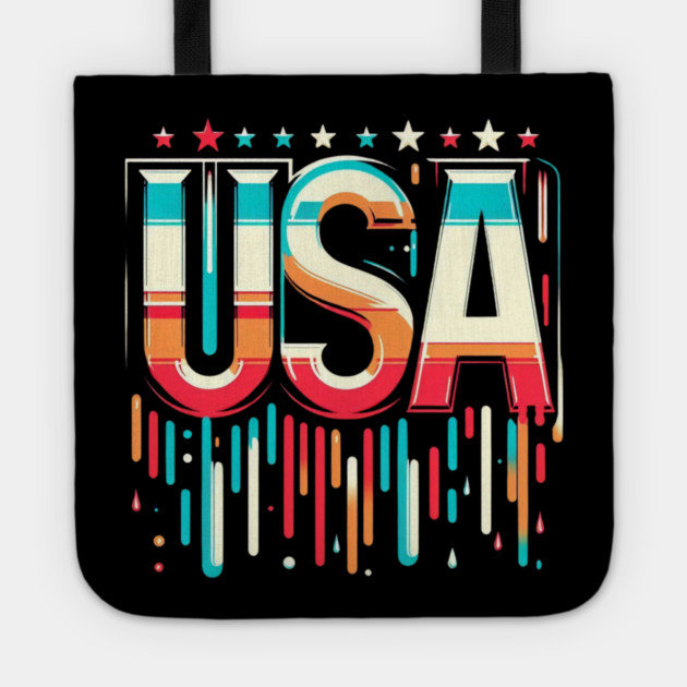 USA Retro Revival: A Bold Tribute to American Style Tote by Ben's Store 1