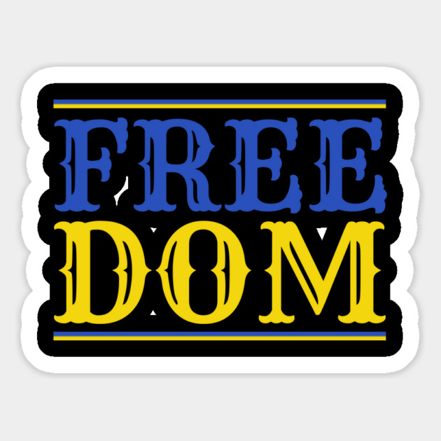 Freedom Ukraine - Free Ukraine Magnet by Creatifly Graphic Tees