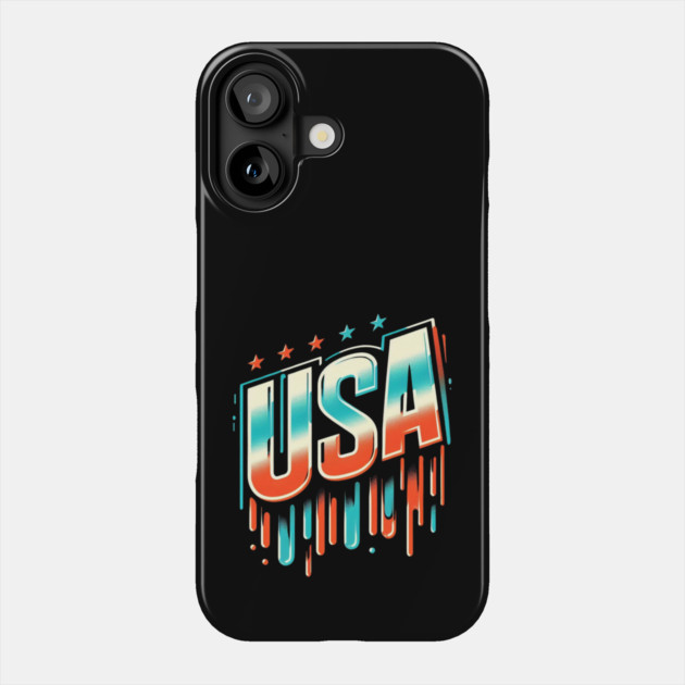 USA Retro Revival: A Bold Tribute to American Style Phone Case by Ben's Store 1