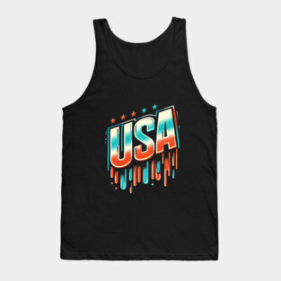 USA Retro Revival: A Bold Tribute to American Style Tank Top