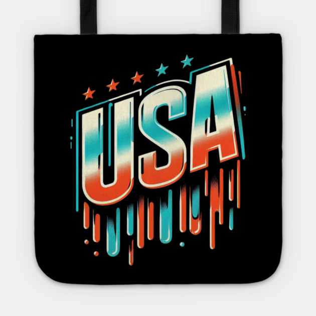 USA Retro Revival: A Bold Tribute to American Style Tote by Ben's Store 1