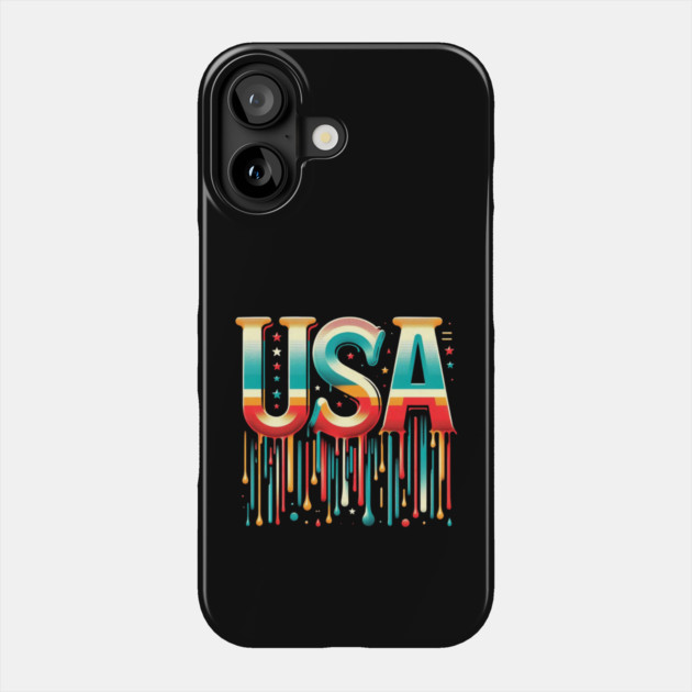 Vintage USA: A Retro Tribute to American Spirit Phone Case by Ben's Store 1