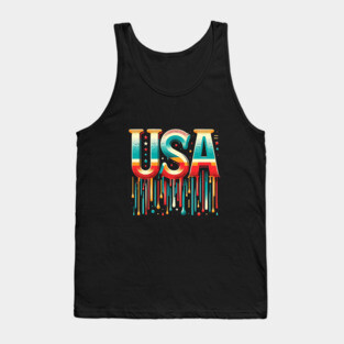 Vintage USA: A Retro Tribute to American Spirit Tank Top