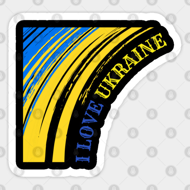 I Love Ukraine - Support Ukraine Sticker by Creatifly Graphic Tees