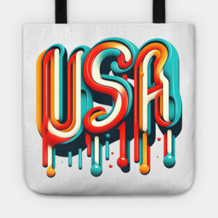 Vintage USA: A Retro Tribute to American Spirit Tote