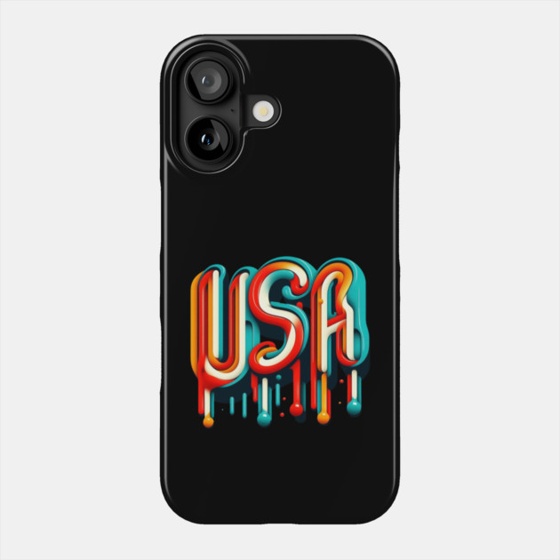Vintage USA: A Retro Tribute to American Spirit Phone Case by Ben's Store 1