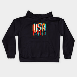 Vintage USA: A Retro Tribute to American Spirit Kids Hoodie
