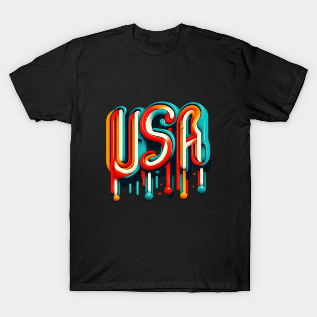 Vintage USA: A Retro Tribute to American Spirit T-Shirt by Ben's Store 1