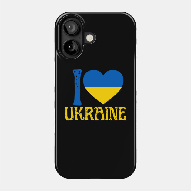 I Love Ukraine Phone Case by Creatifly Graphic Tees